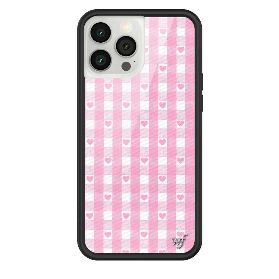 Gingham Hearts | Pink iPhone Case