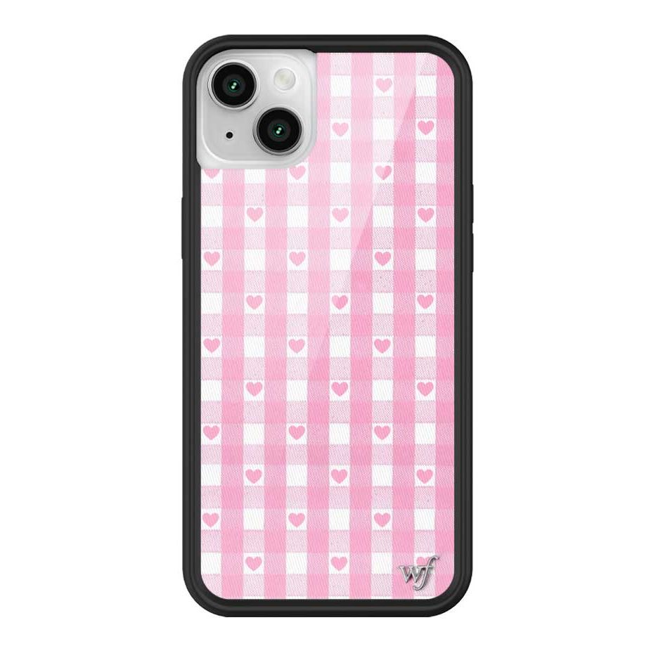 Gingham Hearts | Pink iPhone Case