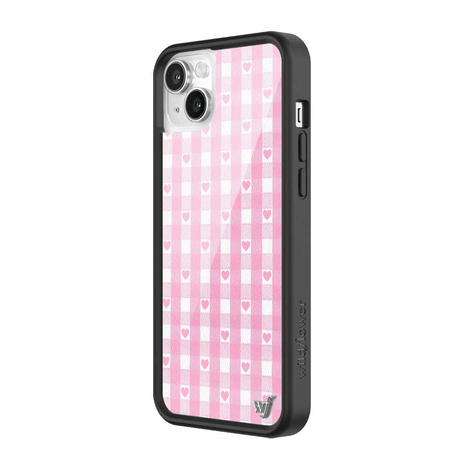 Gingham Hearts | Pink iPhone Case