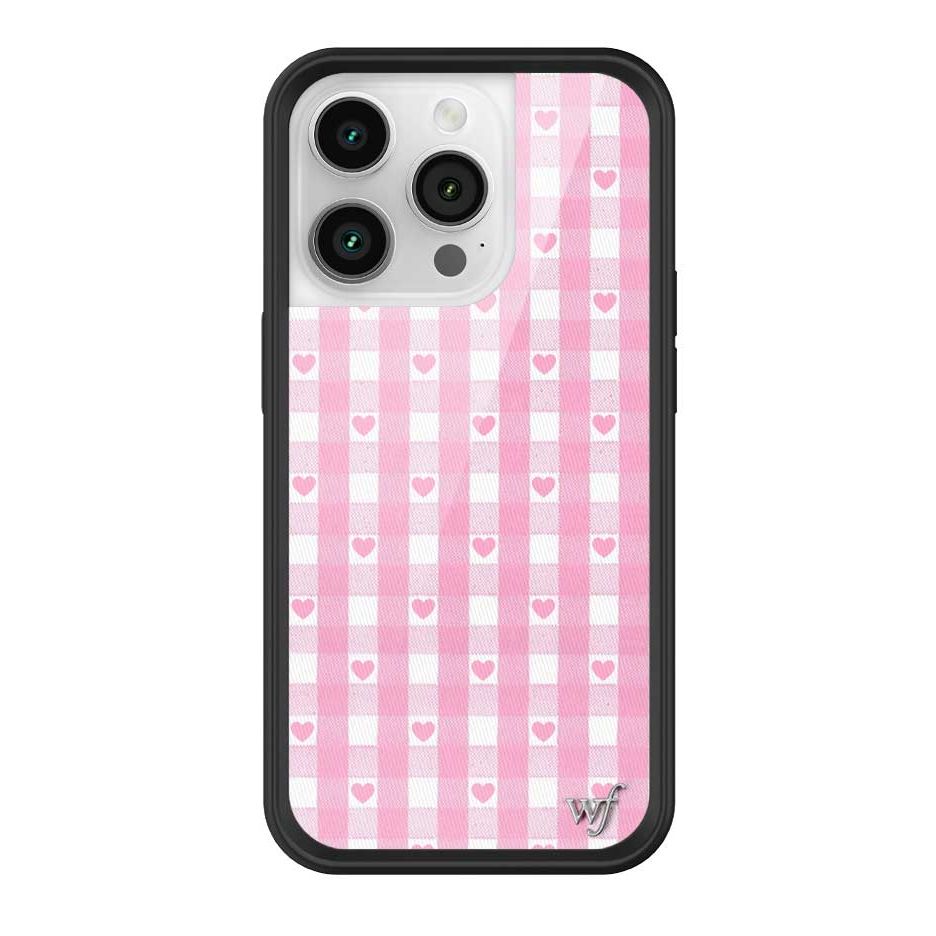 Gingham Hearts | Pink iPhone Case
