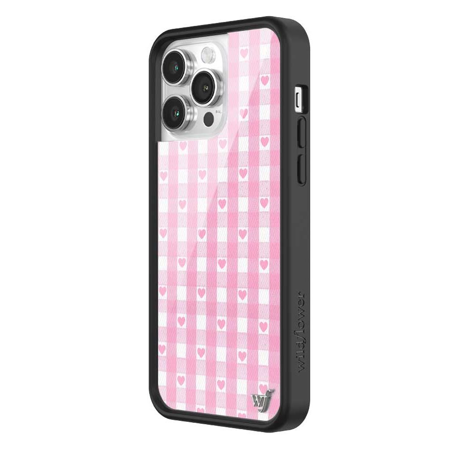 Gingham Hearts | Pink iPhone Case