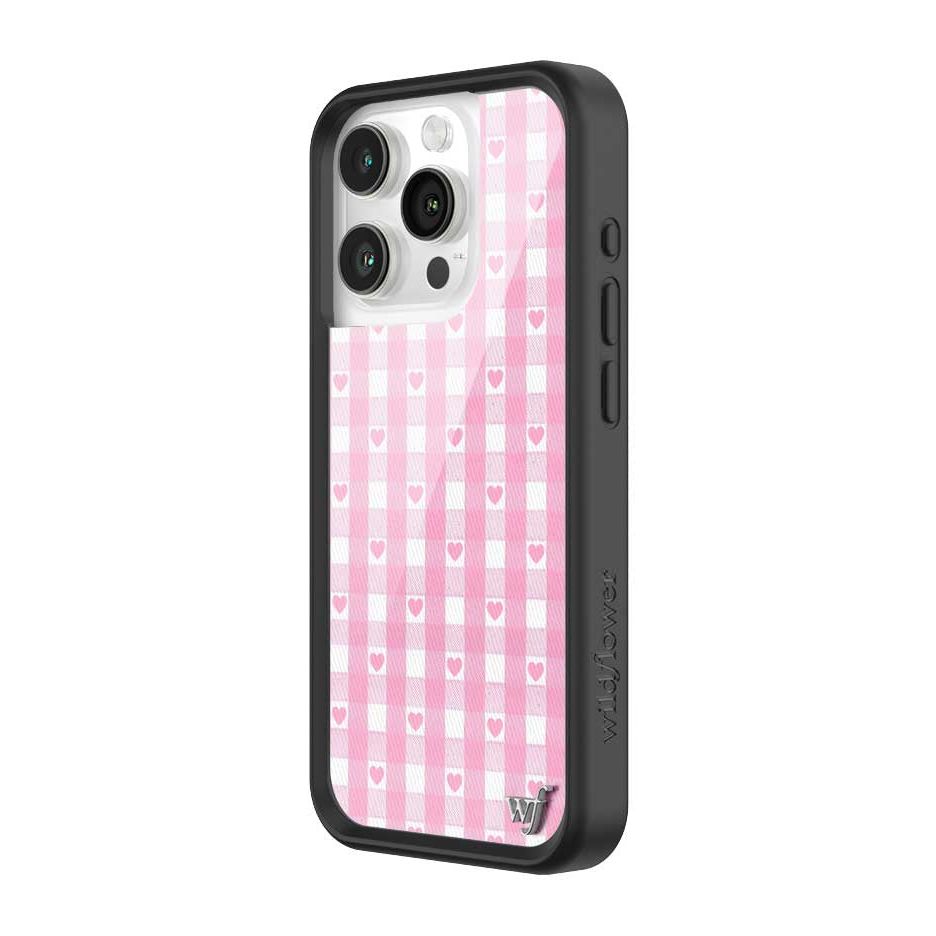 Gingham Hearts | Pink iPhone Case
