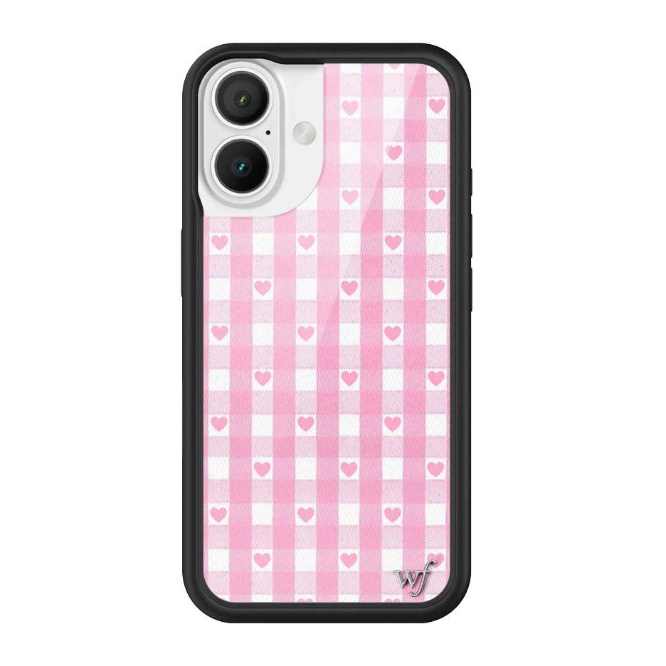 Gingham Hearts | Pink iPhone Case