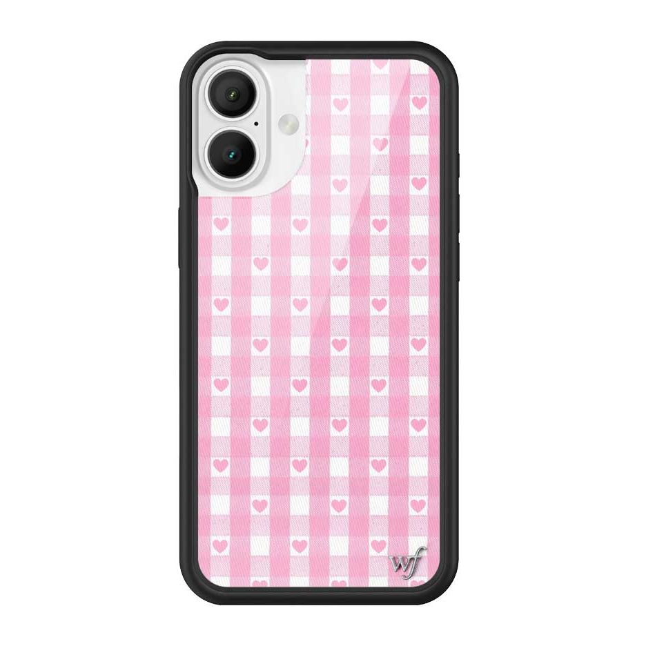 Gingham Hearts | Pink iPhone Case