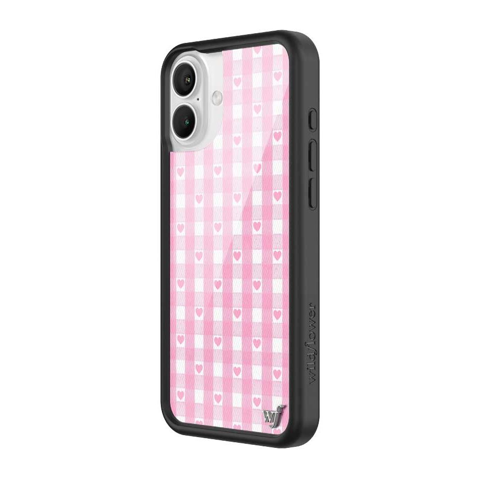 Gingham Hearts | Pink iPhone Case