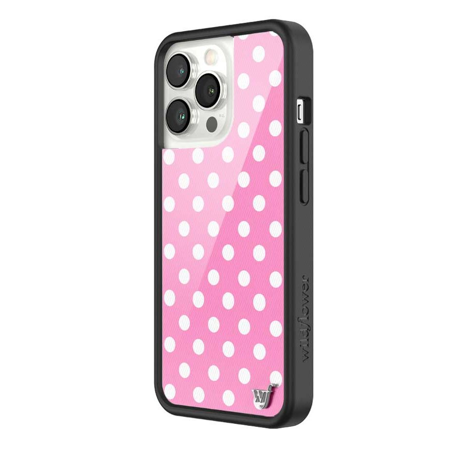 Polka Dot | Pink and White iPhone Case