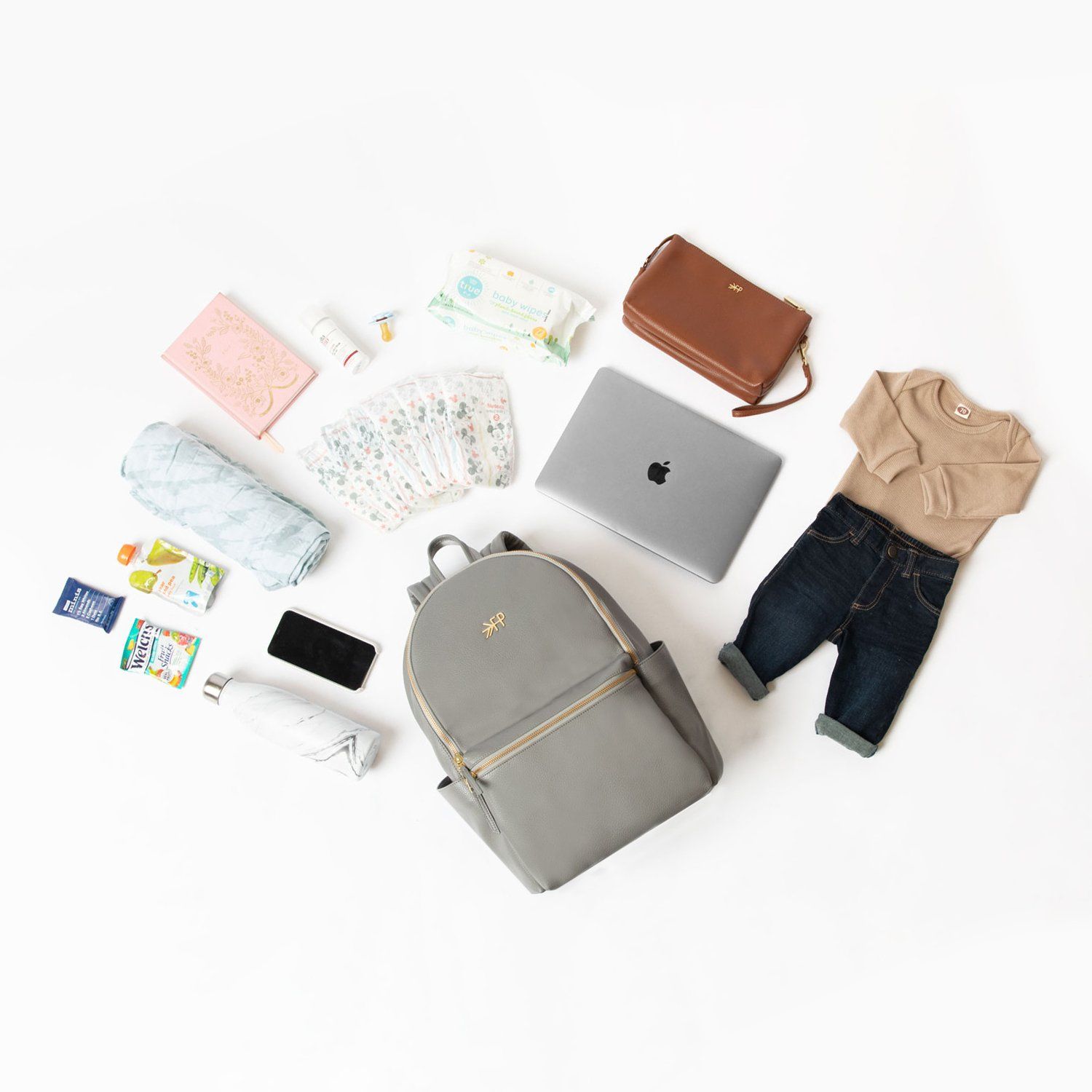 Cognac Classic City Diaper Bag II