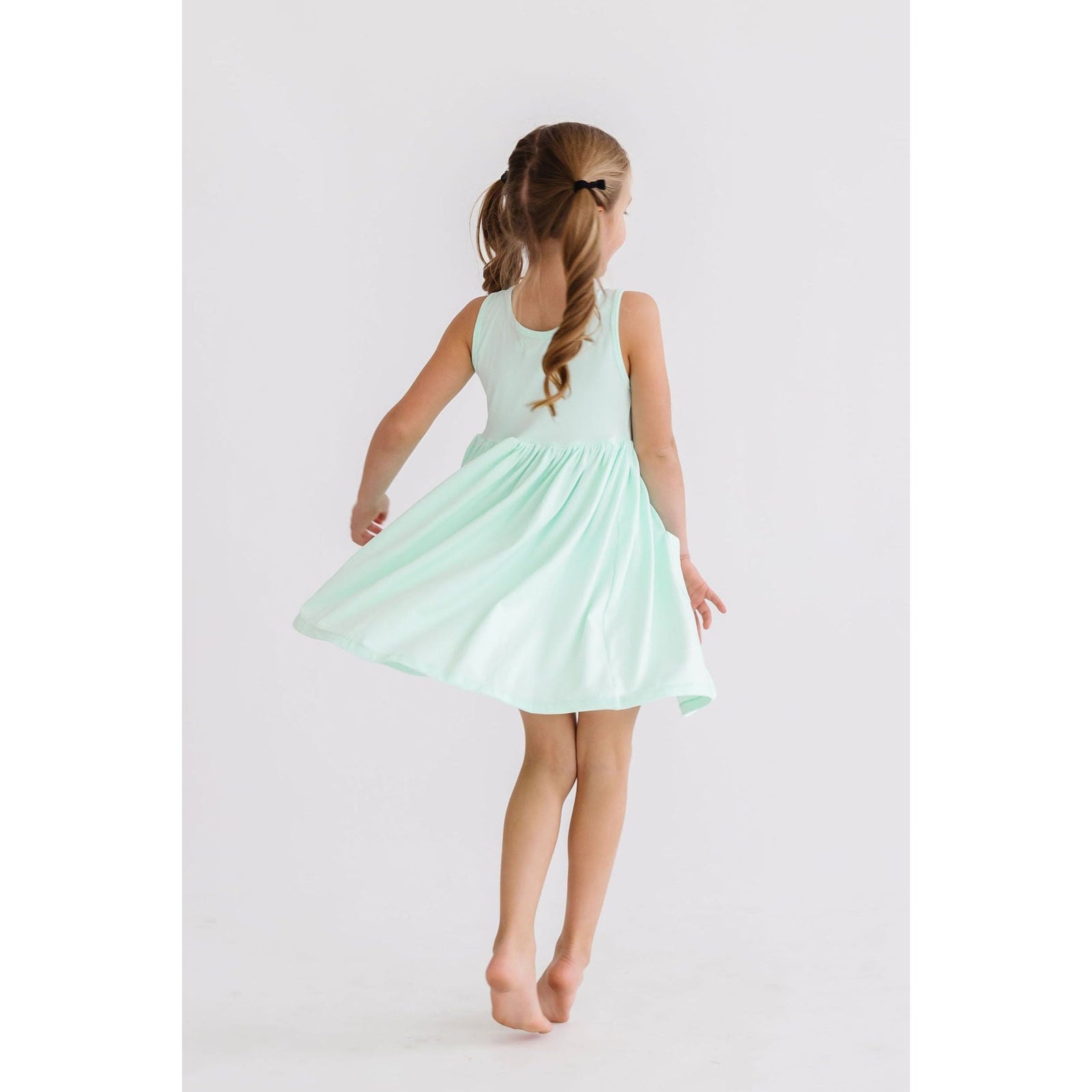 Pastel Green Tank Pocket Twirl Dress