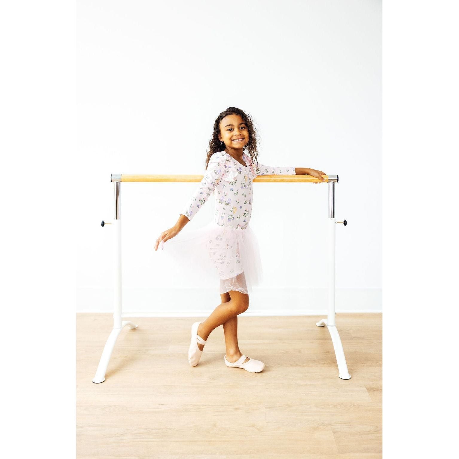 Pastel Petals L/S Flutter Sleeve Leotard