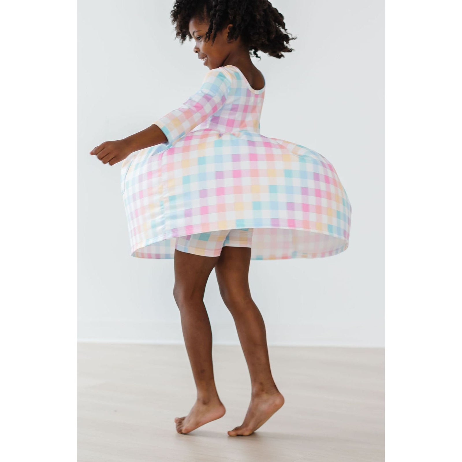 Pastel Plaid Twirl Shorts