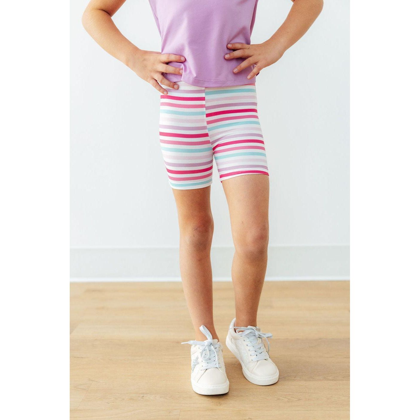 Pastel Stripes Twirl Shorts