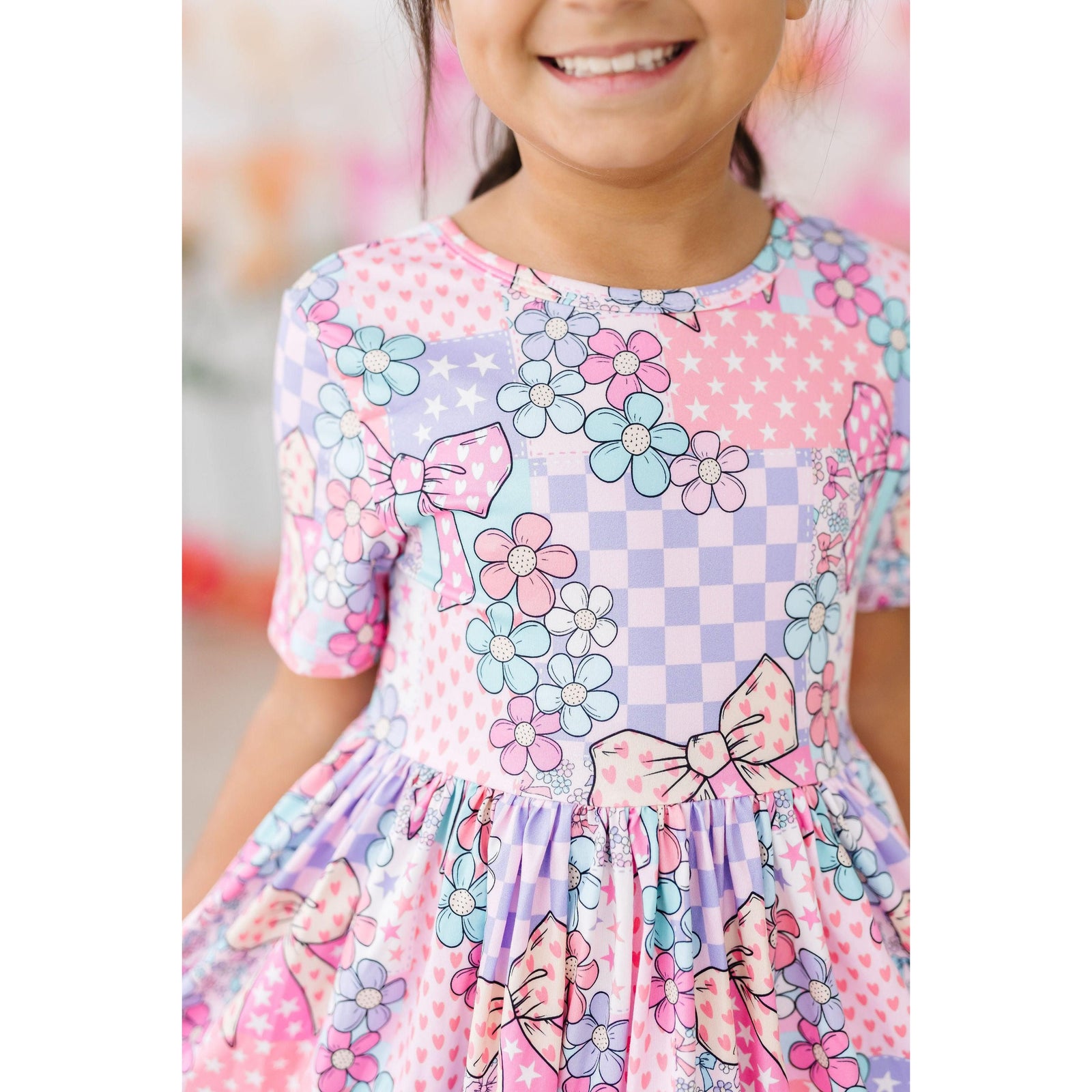 Patchwork Princess S/S Pocket Twirl Dress