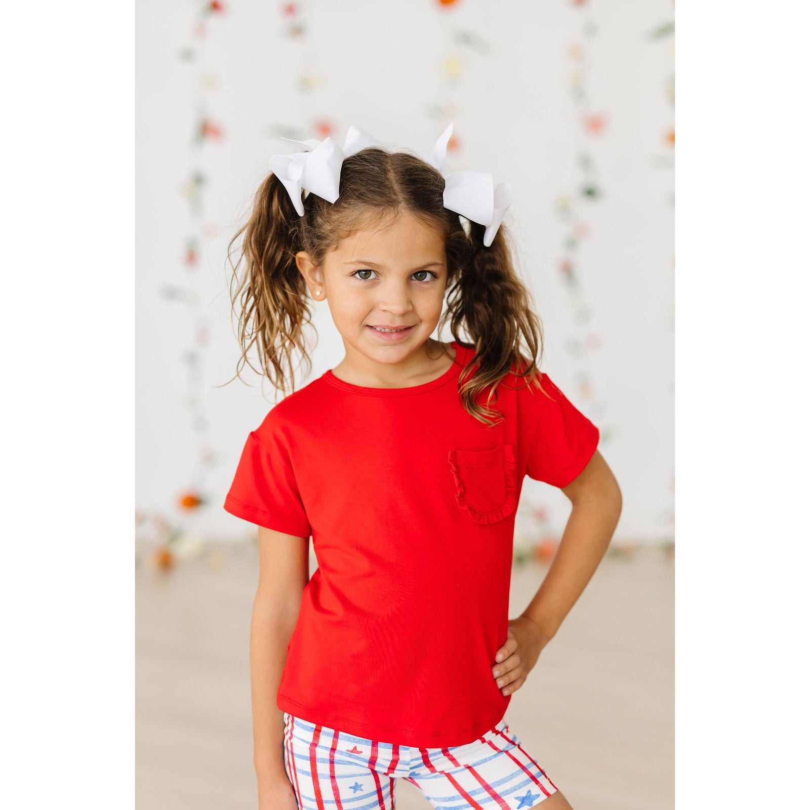 Patriotic Plaid Twirl Shorts
