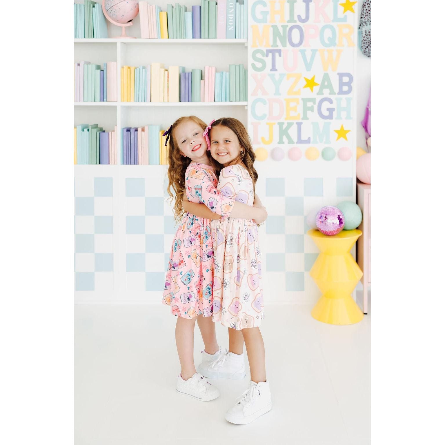 Peanut Butter Jelly Time S/S Pocket Twirl Dress