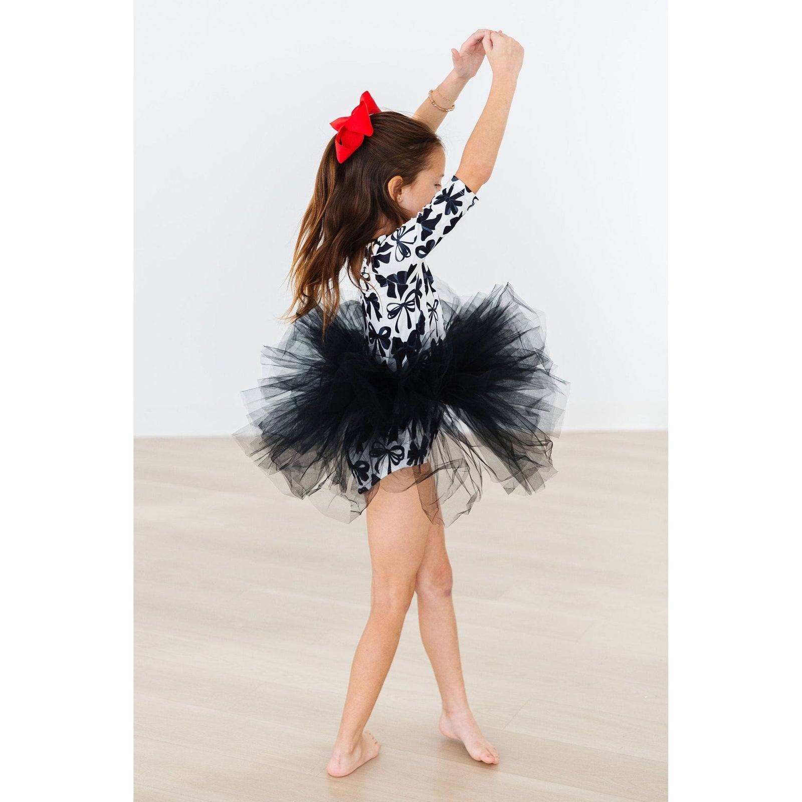 Perfectly Tied 3/4 Sleeve Tutu Leotard