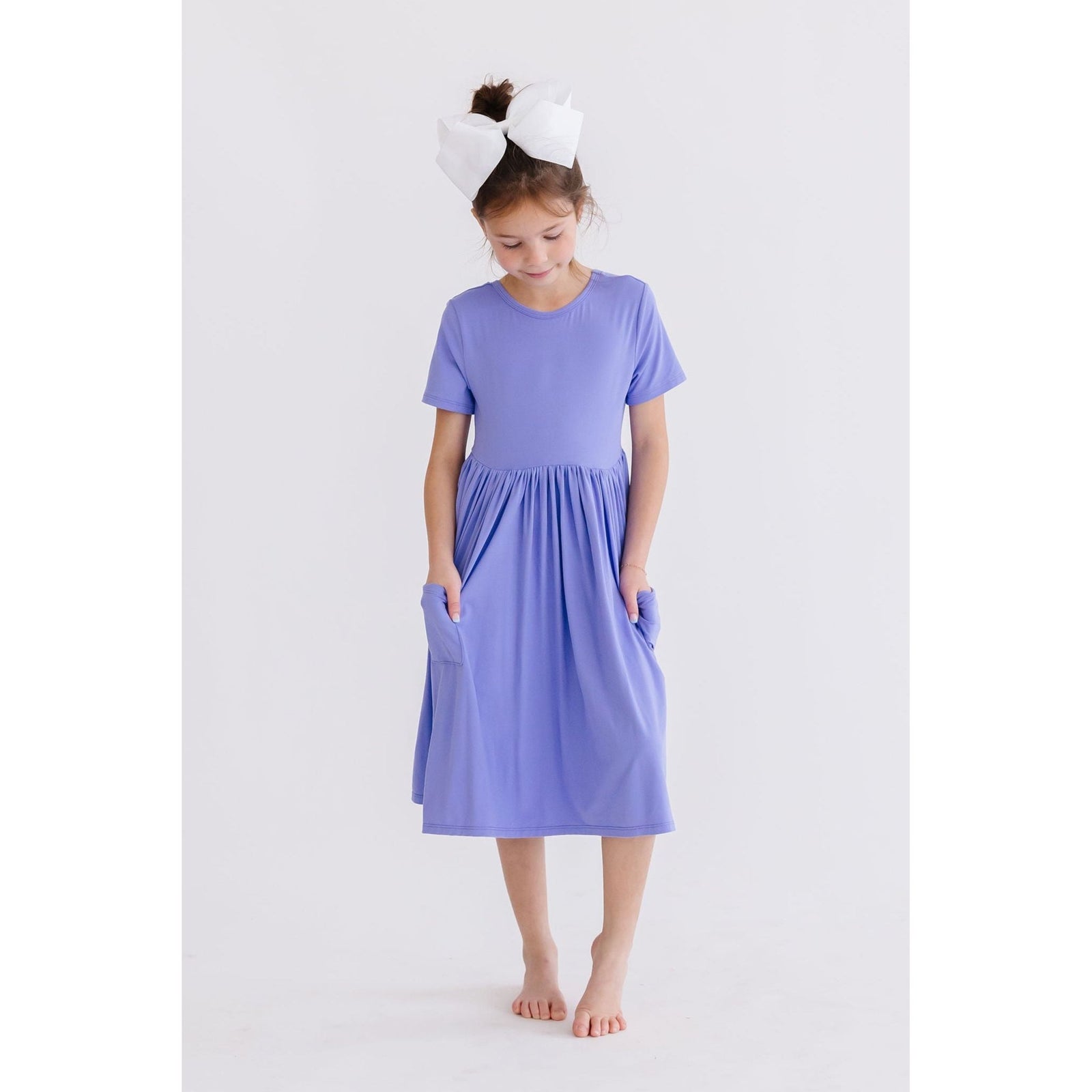 Periwinkle S/S Pocket Twirl Dress