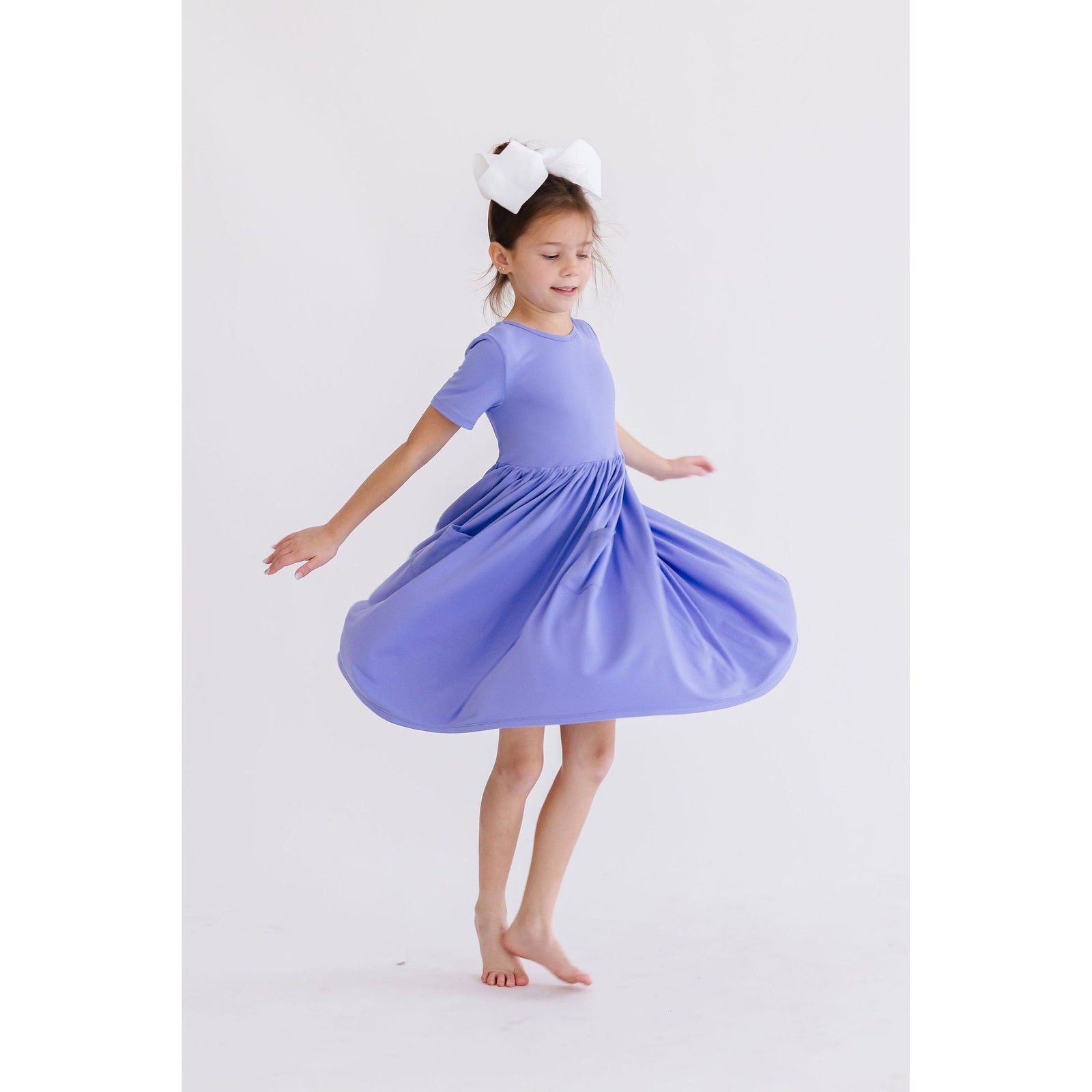 Periwinkle S/S Pocket Twirl Dress