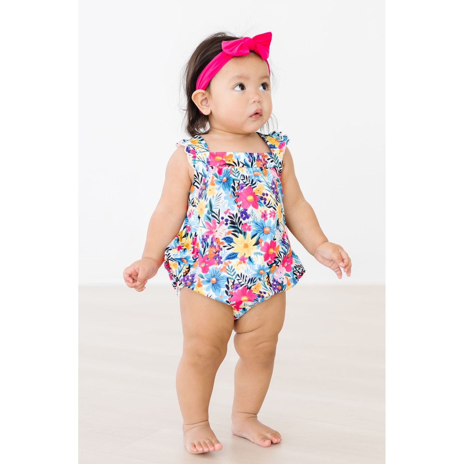 Petal Paradise Ruffle Cross Back Romper