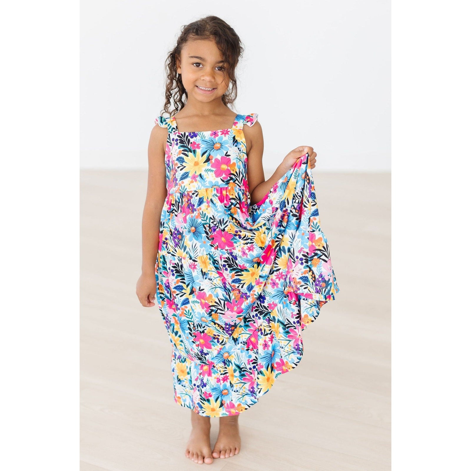 Petal Paradise Ruffle Maxi Dress