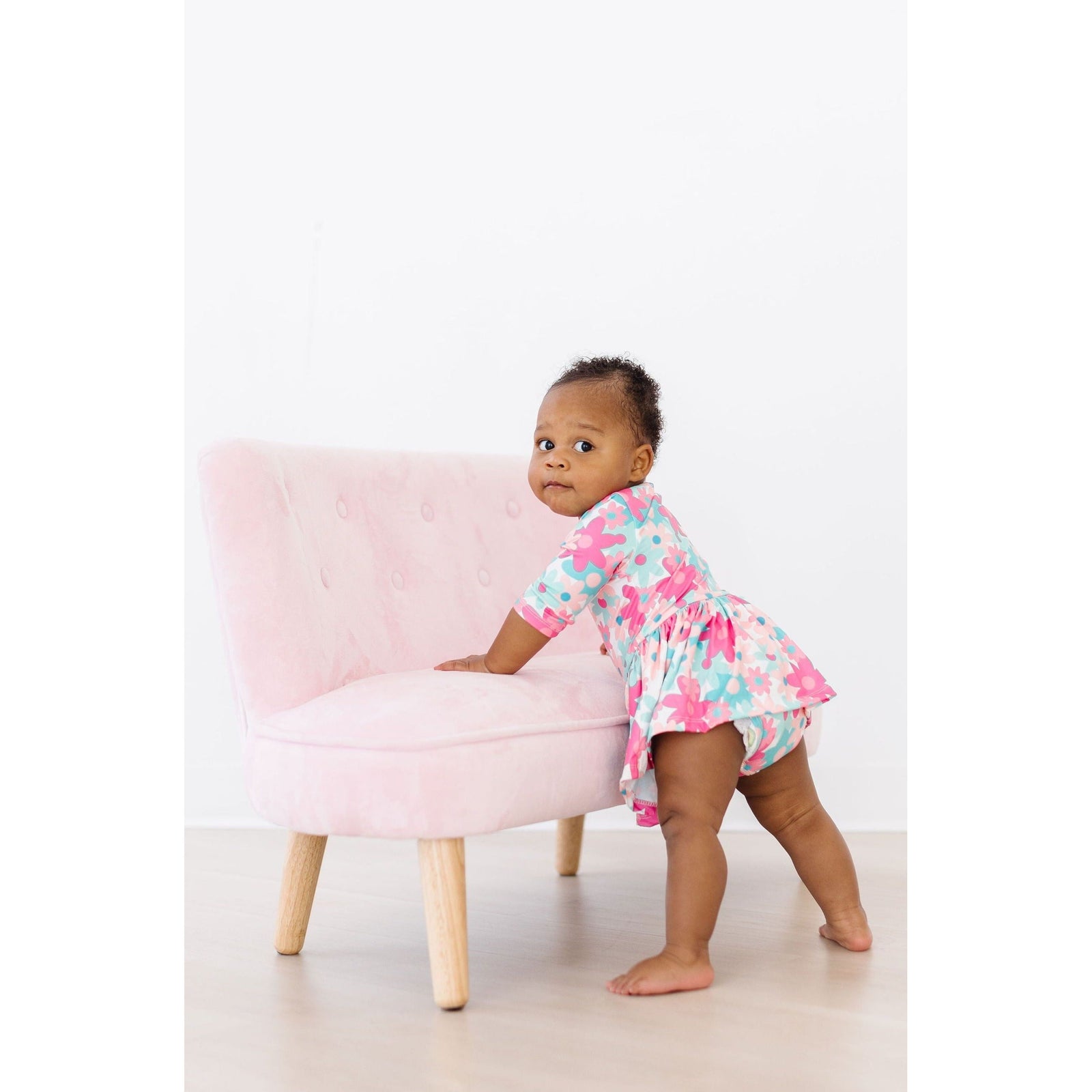 Petal Perfection 3/4 Sleeve Twirl Bodysuit
