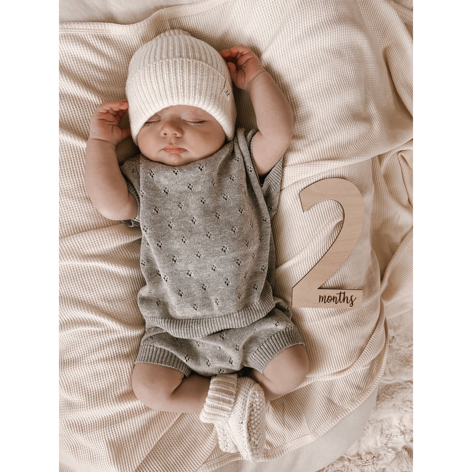 Luna + Luca Pointelle Set - Heather Gray