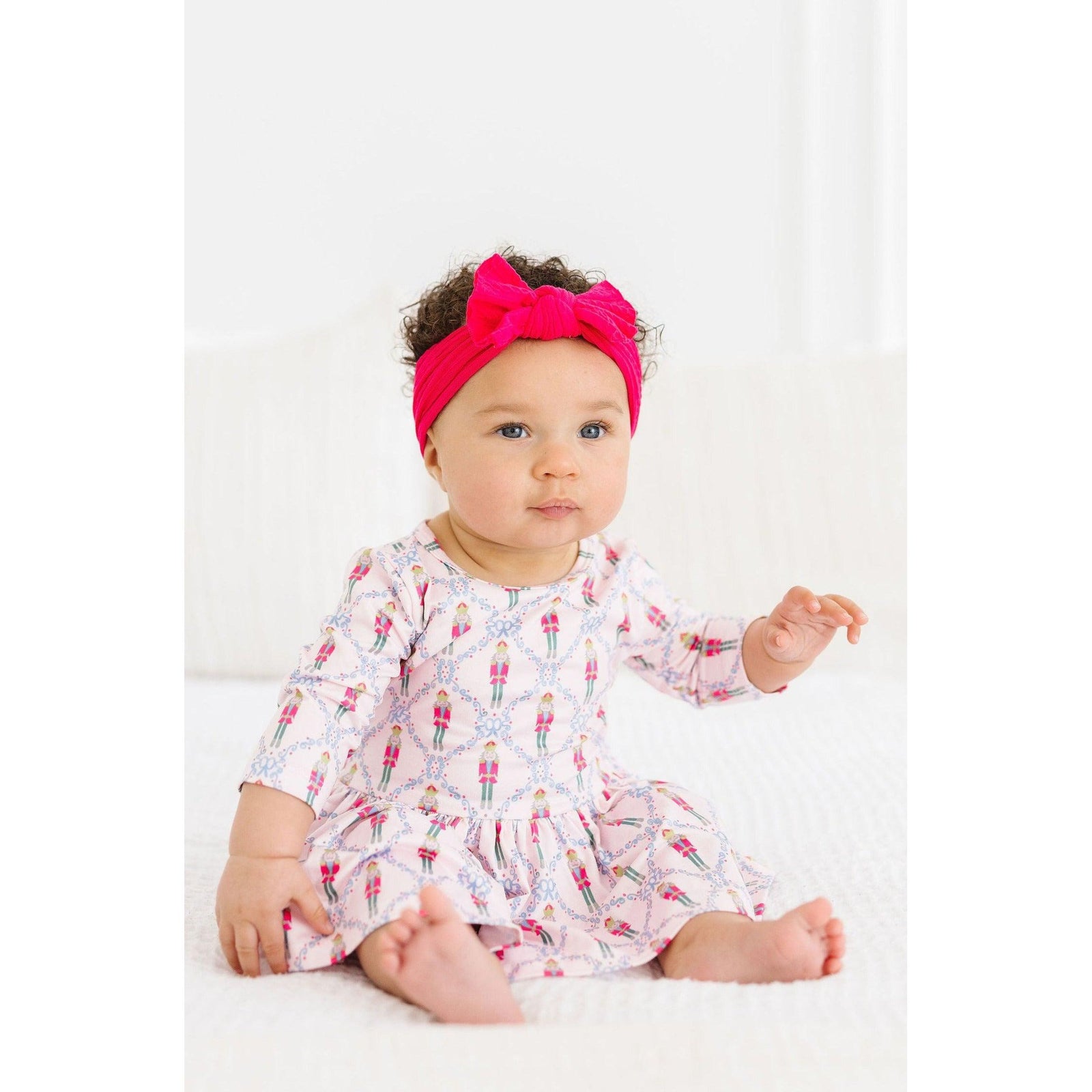 Pink Nutcracker 3/4 Sleeve Twirl Bodysuit