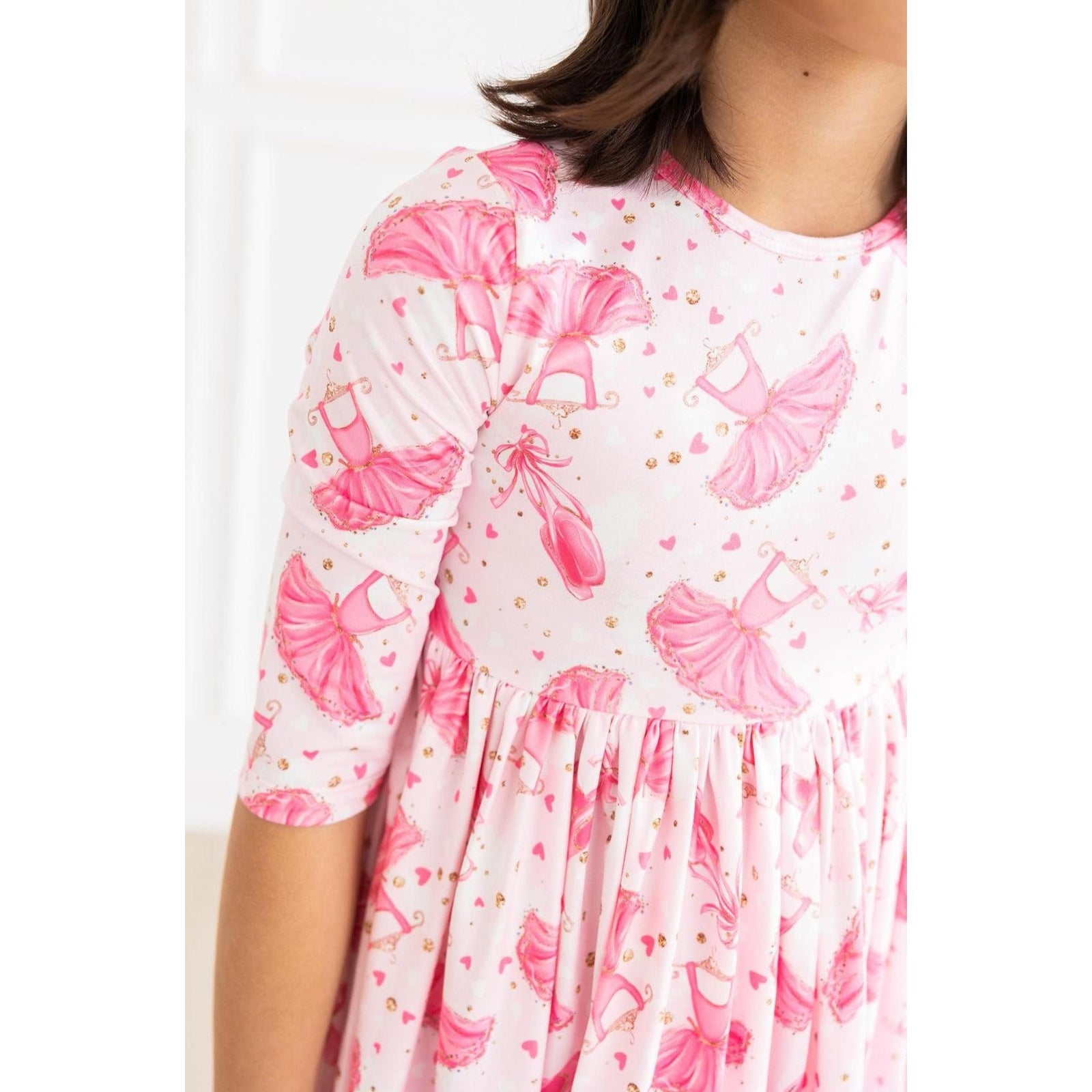 Pirouette 3/4 Sleeve Pocket Twirl Dress
