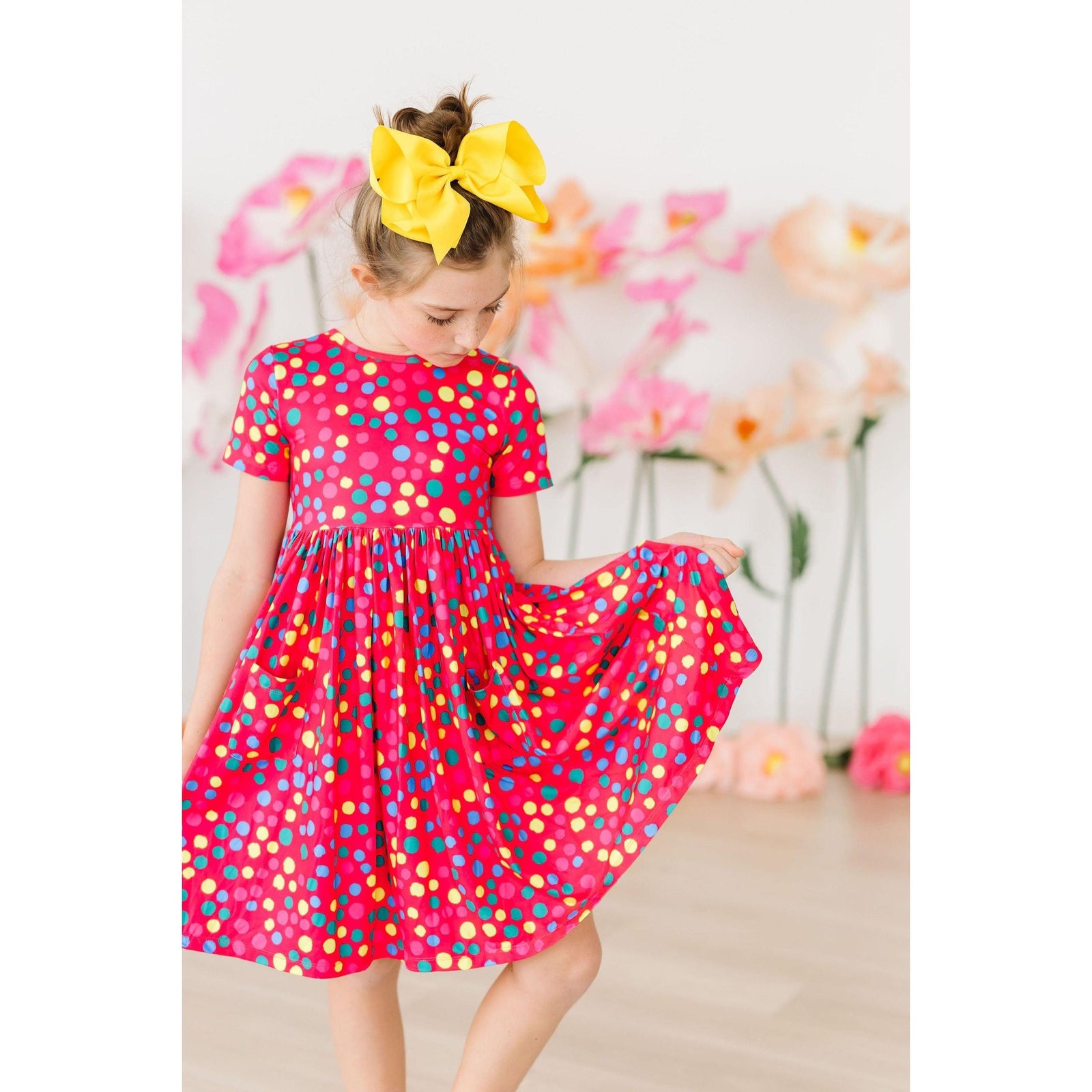 Polka Dot Party S/S Pocket Twirl Dress