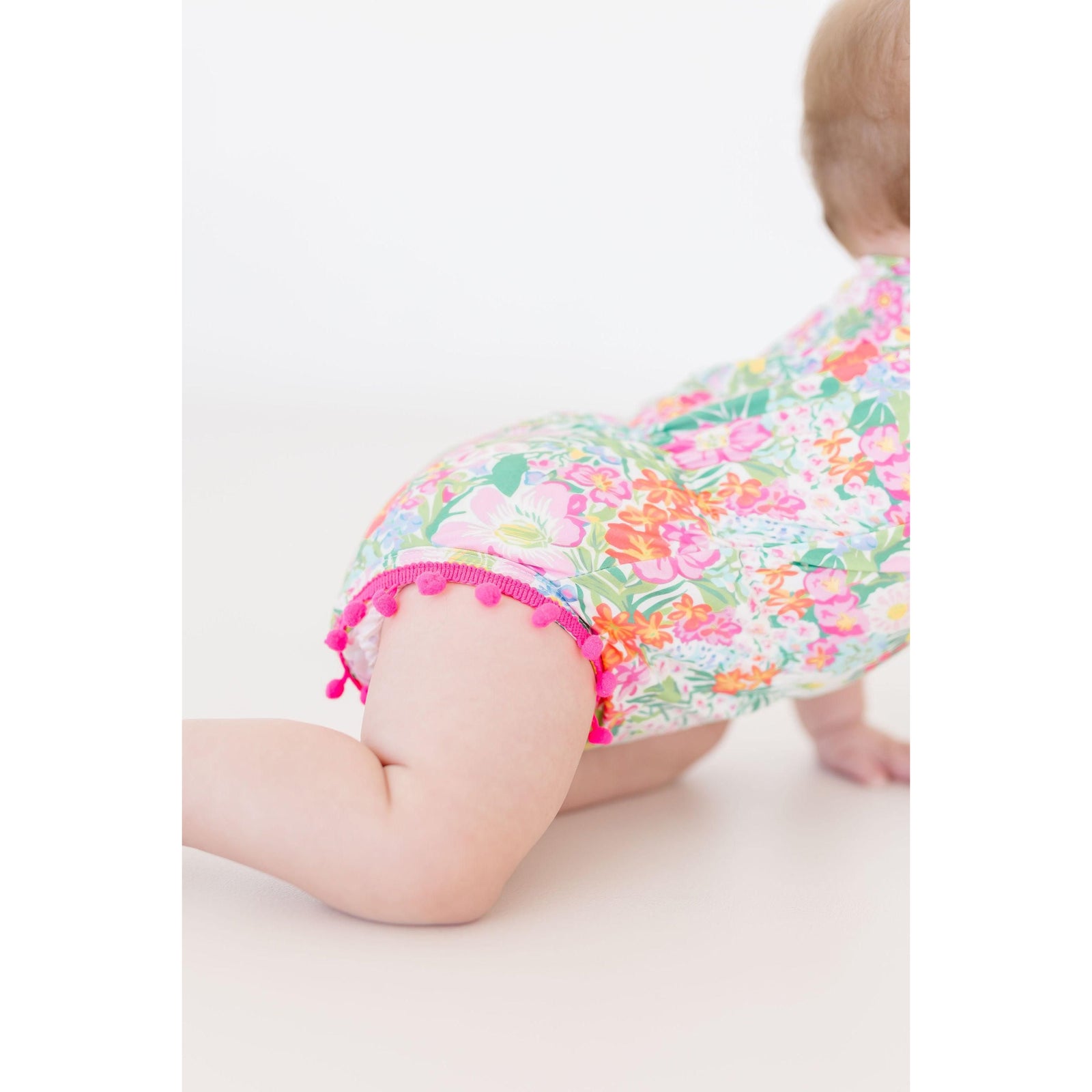 Preppy Petals Pom Pom Romper