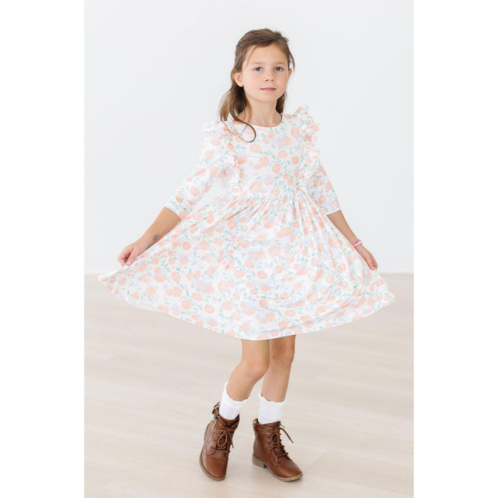 Pretty Pumpkins Ruffle Twirl Dress