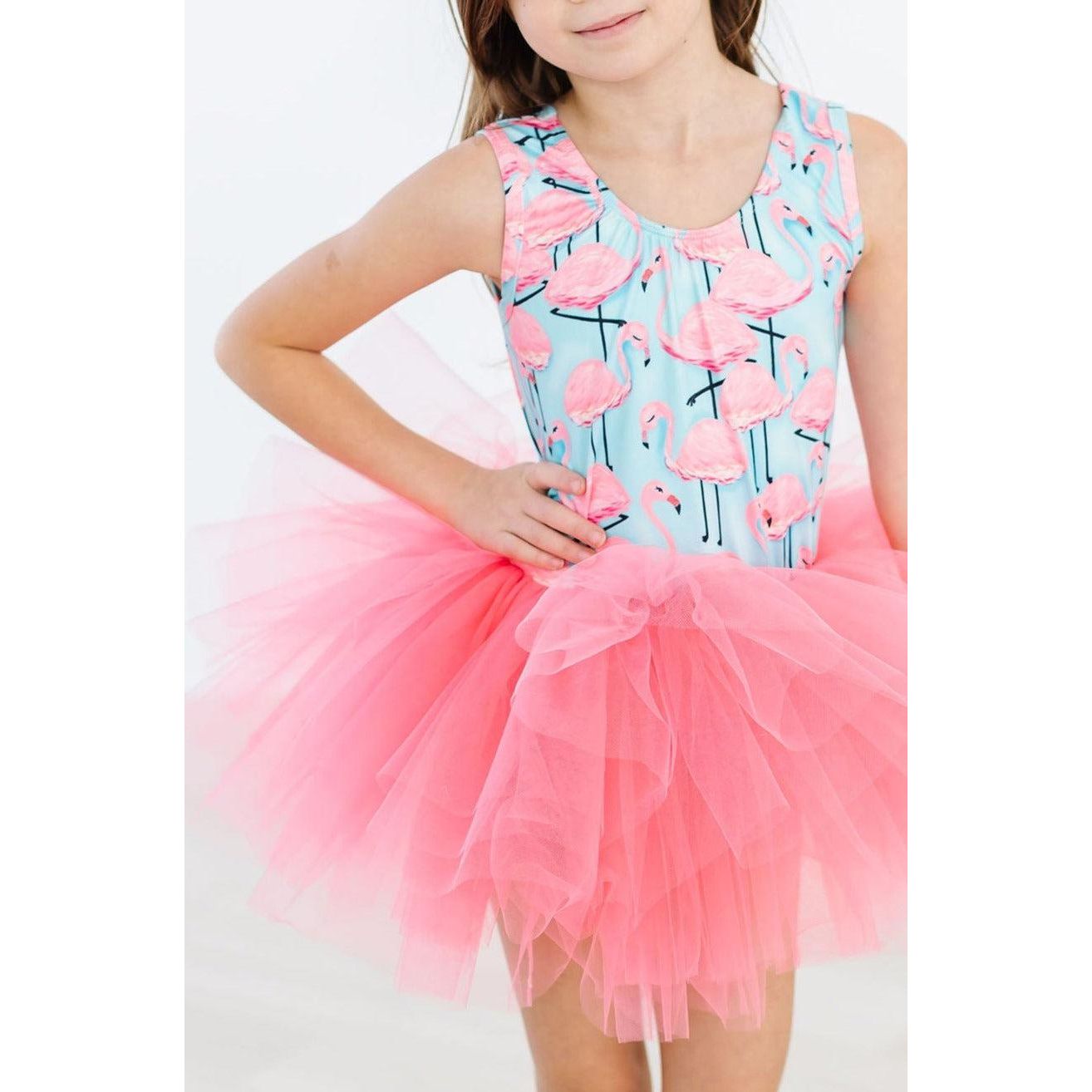Pretty in Pink Flamingos Tank Tutu Leotard