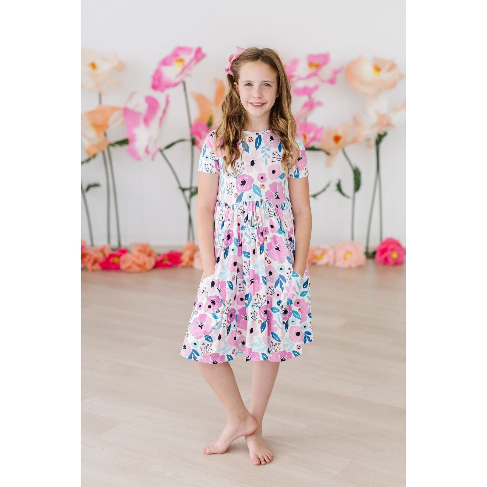 Pretty in Purple S/S Pocket Twirl Dress