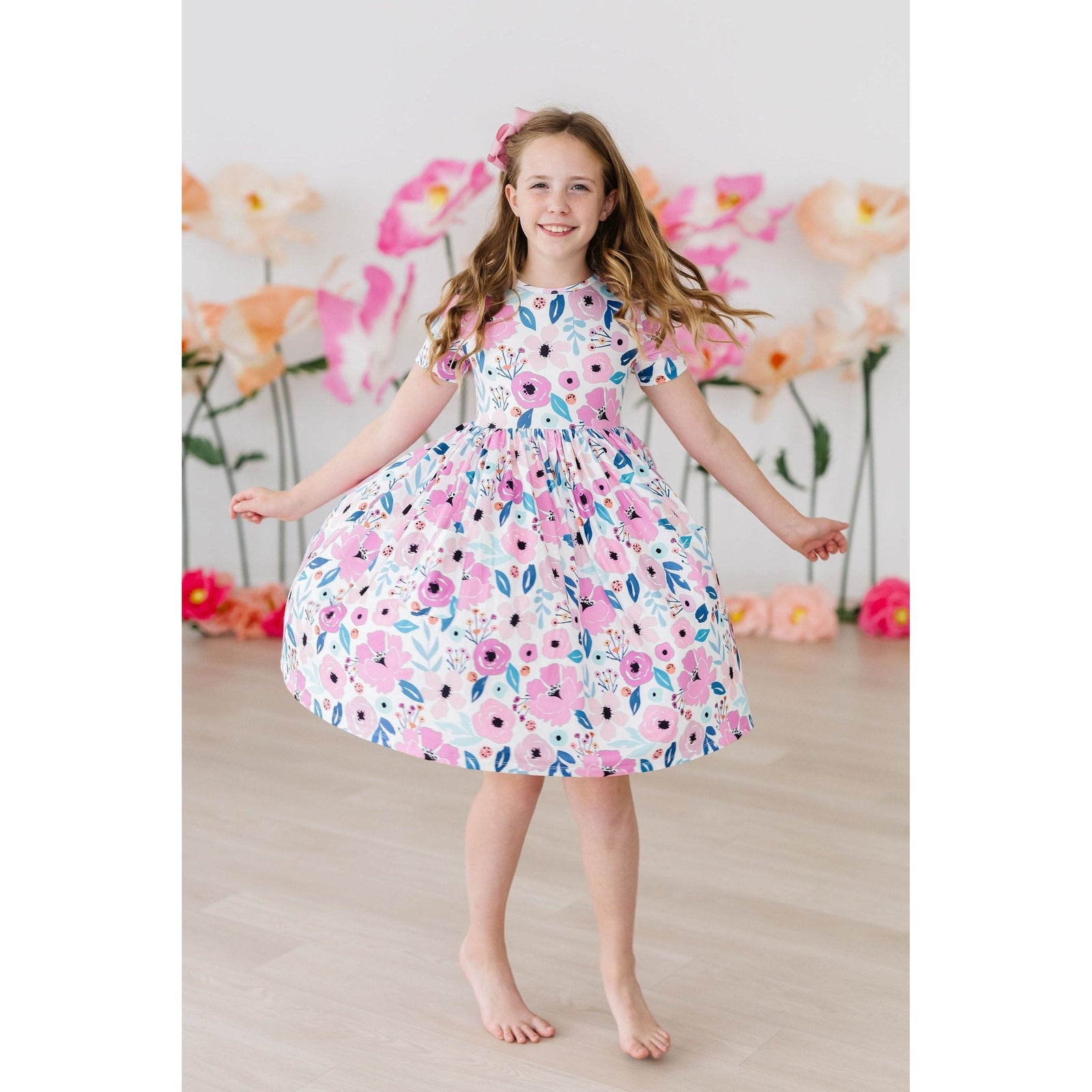 Pretty in Purple S/S Pocket Twirl Dress