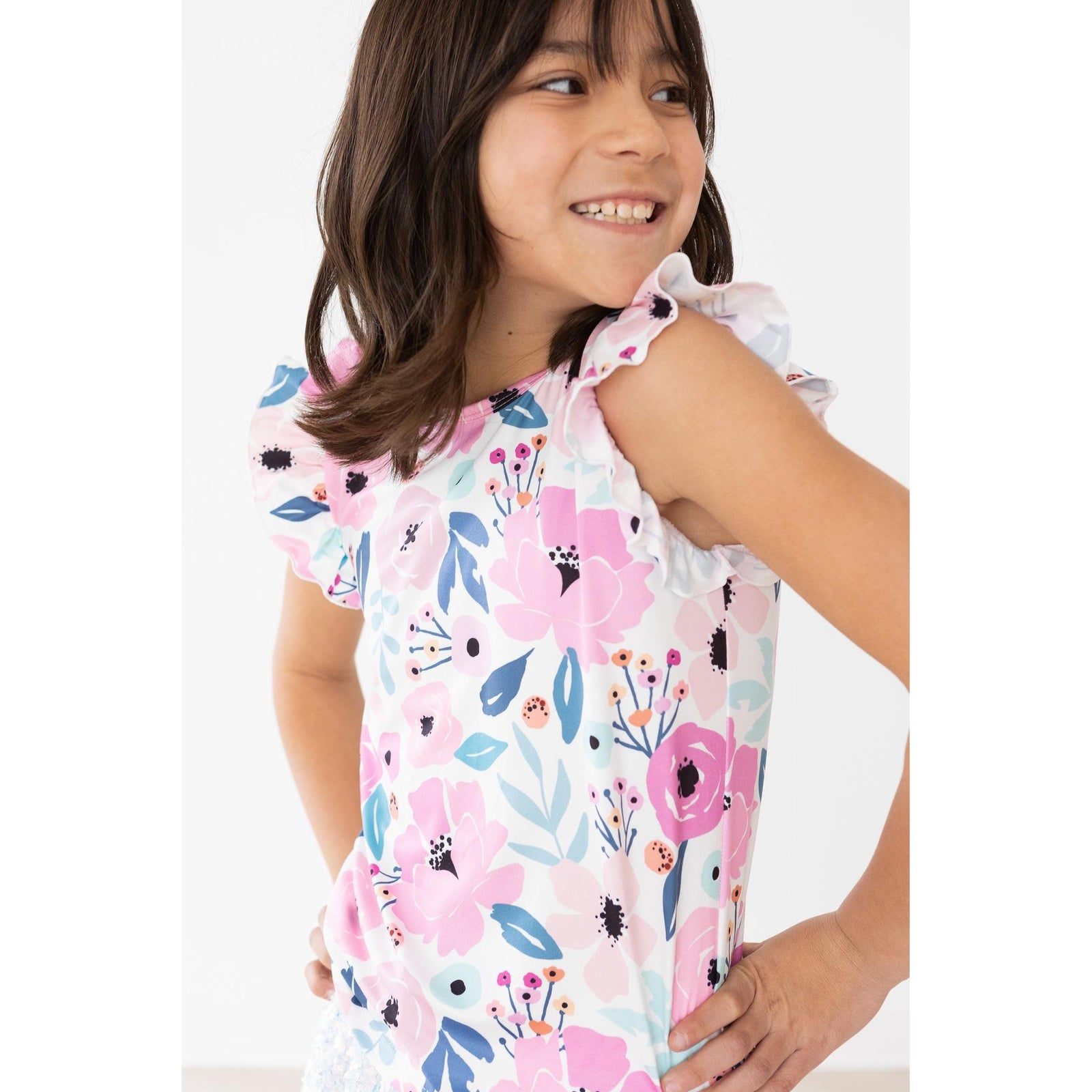 Pretty in Purple S/S Ruffle Tee
