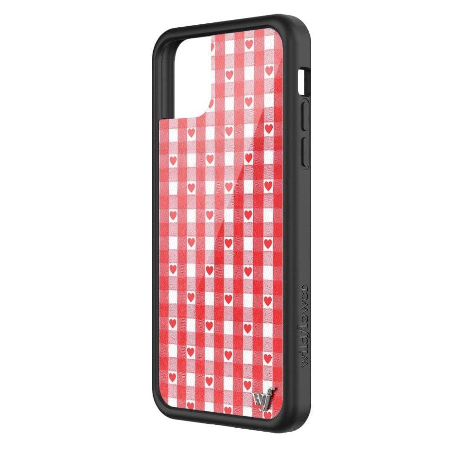 Gingham Hearts | Red iPhone Case