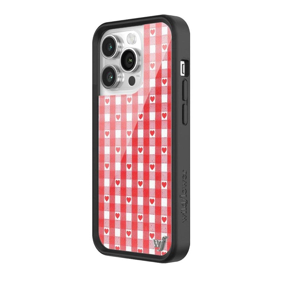 Gingham Hearts | Red iPhone Case