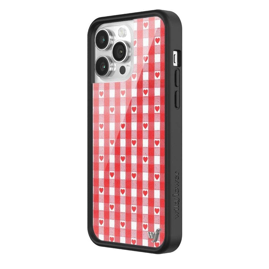 Gingham Hearts | Red iPhone Case