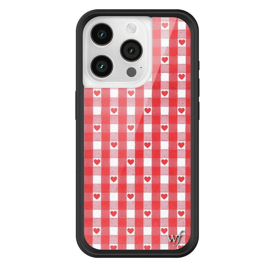 Gingham Hearts | Red iPhone Case