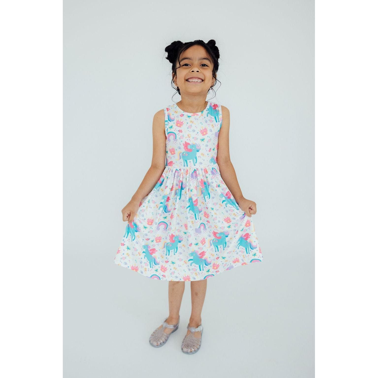 Rainbow Meadows Tank Twirl Dress