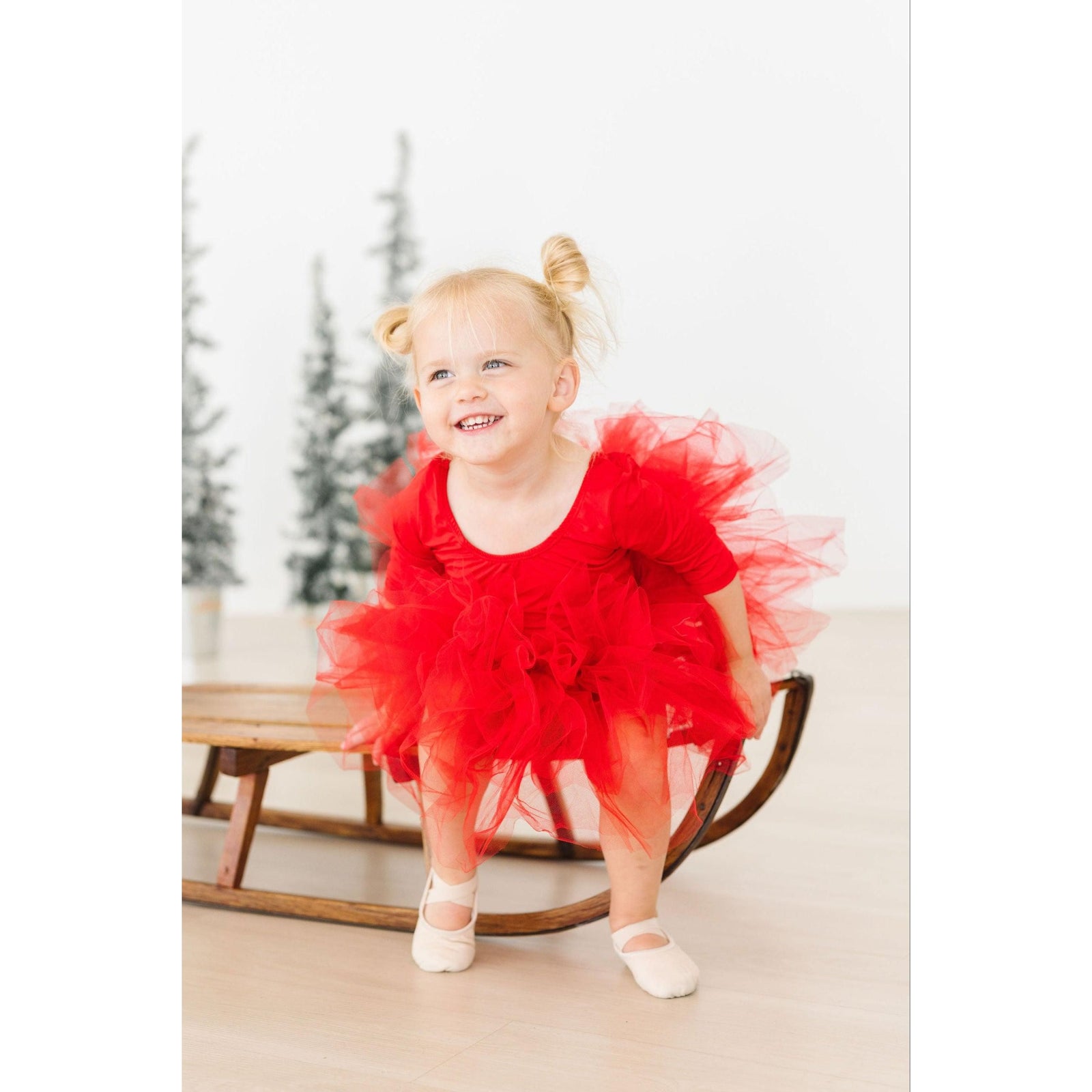 Red 3/4 Tutu Leotard