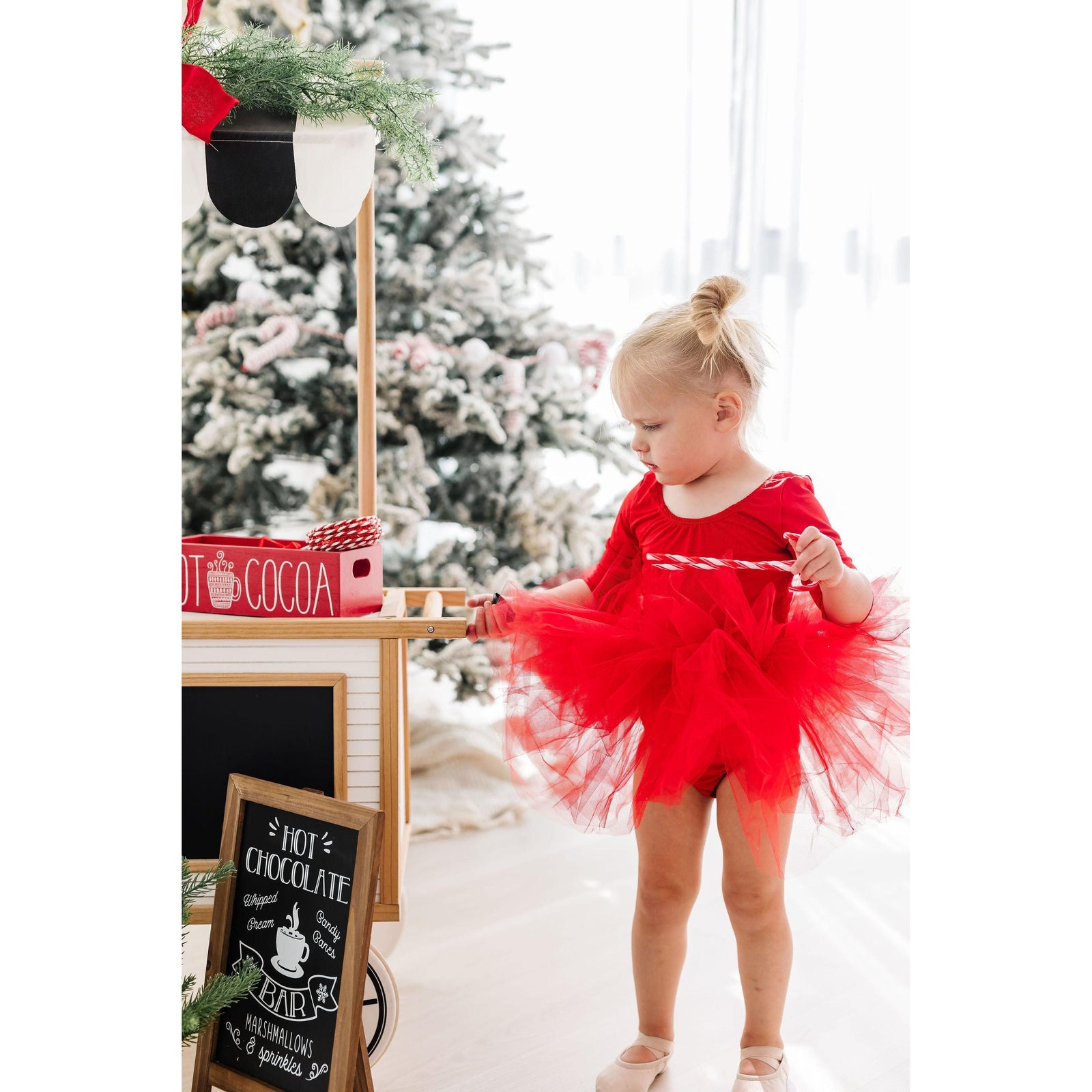 Red 3/4 Tutu Leotard