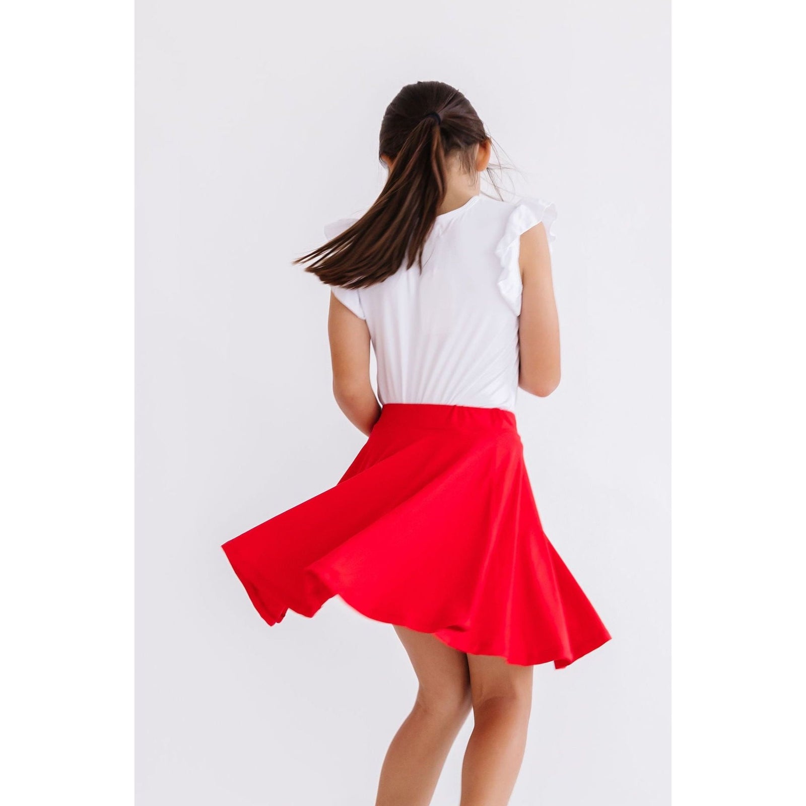 Red Twirl Skort