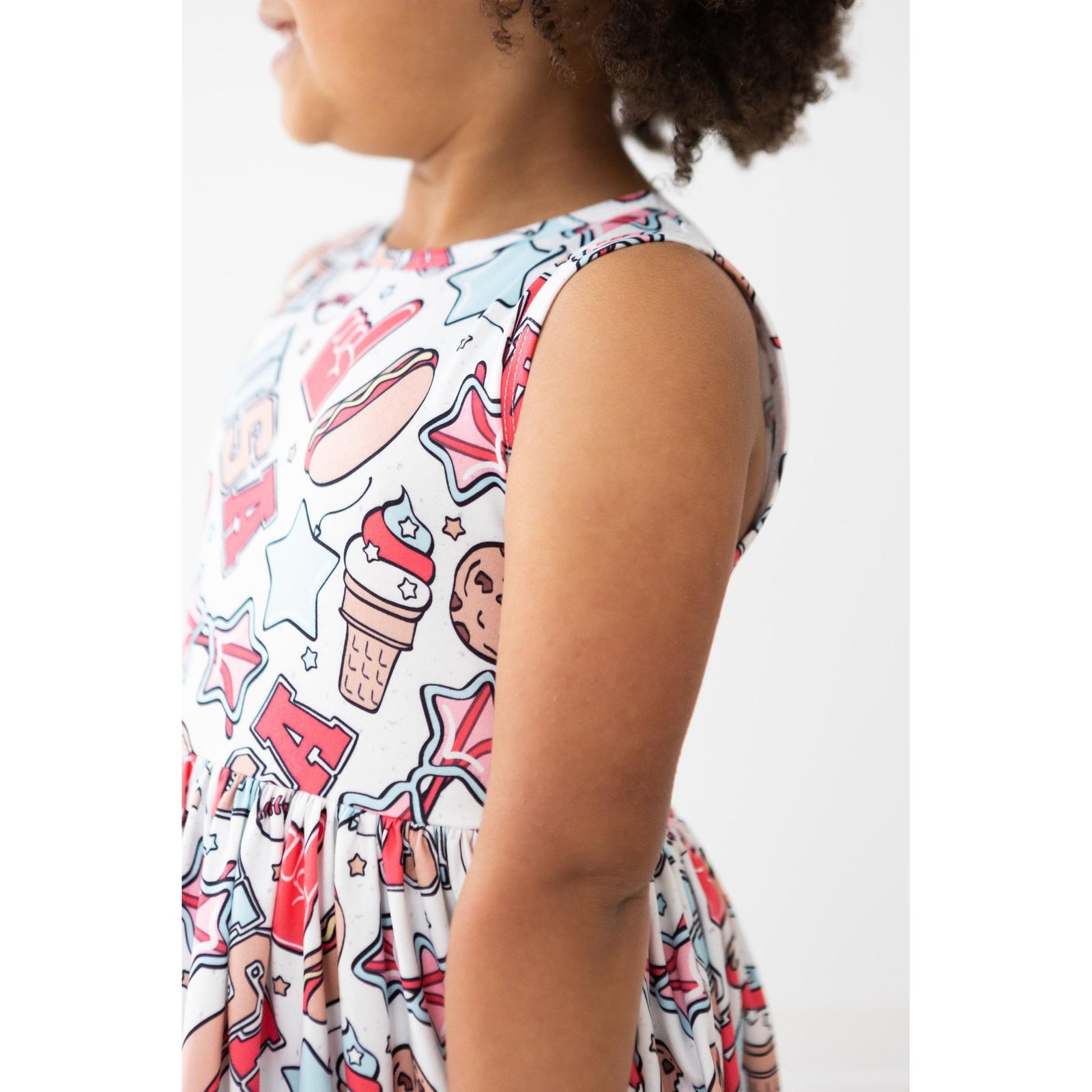 Red, White & BBQ Tank Twirl Dress