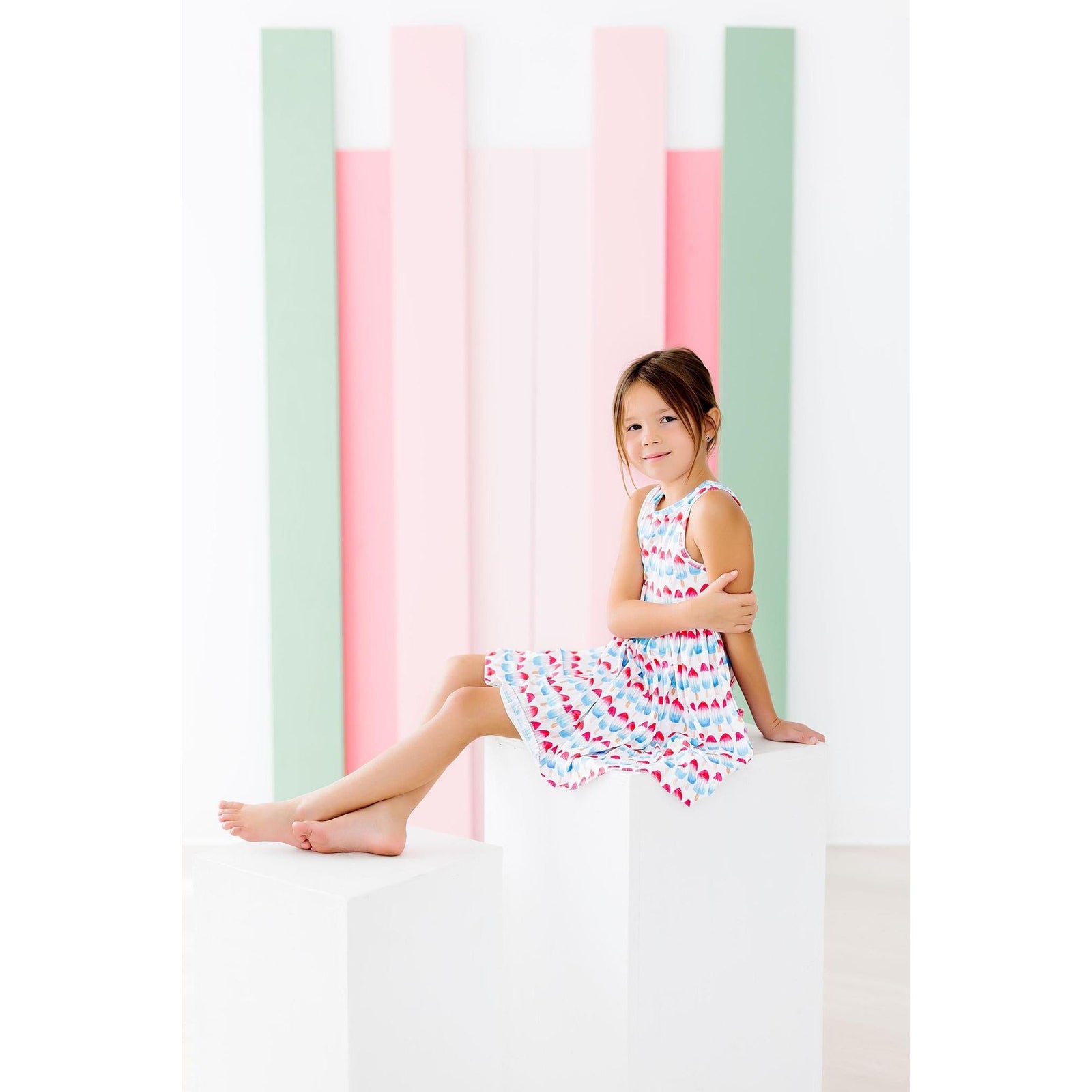 Red, White & Cute Tank Twirl Dress