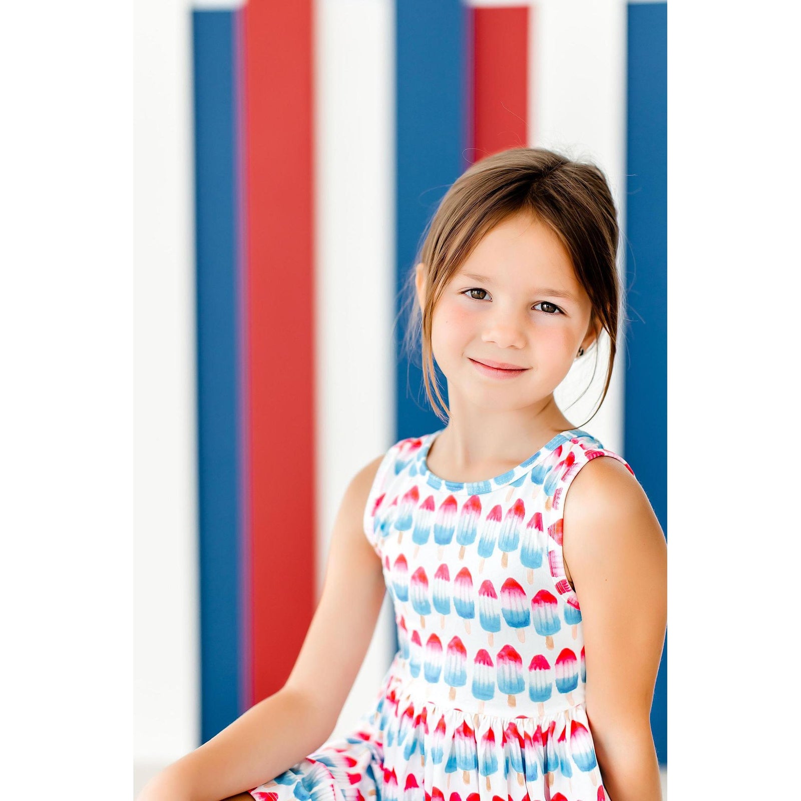 Red, White & Cute Tank Twirl Dress