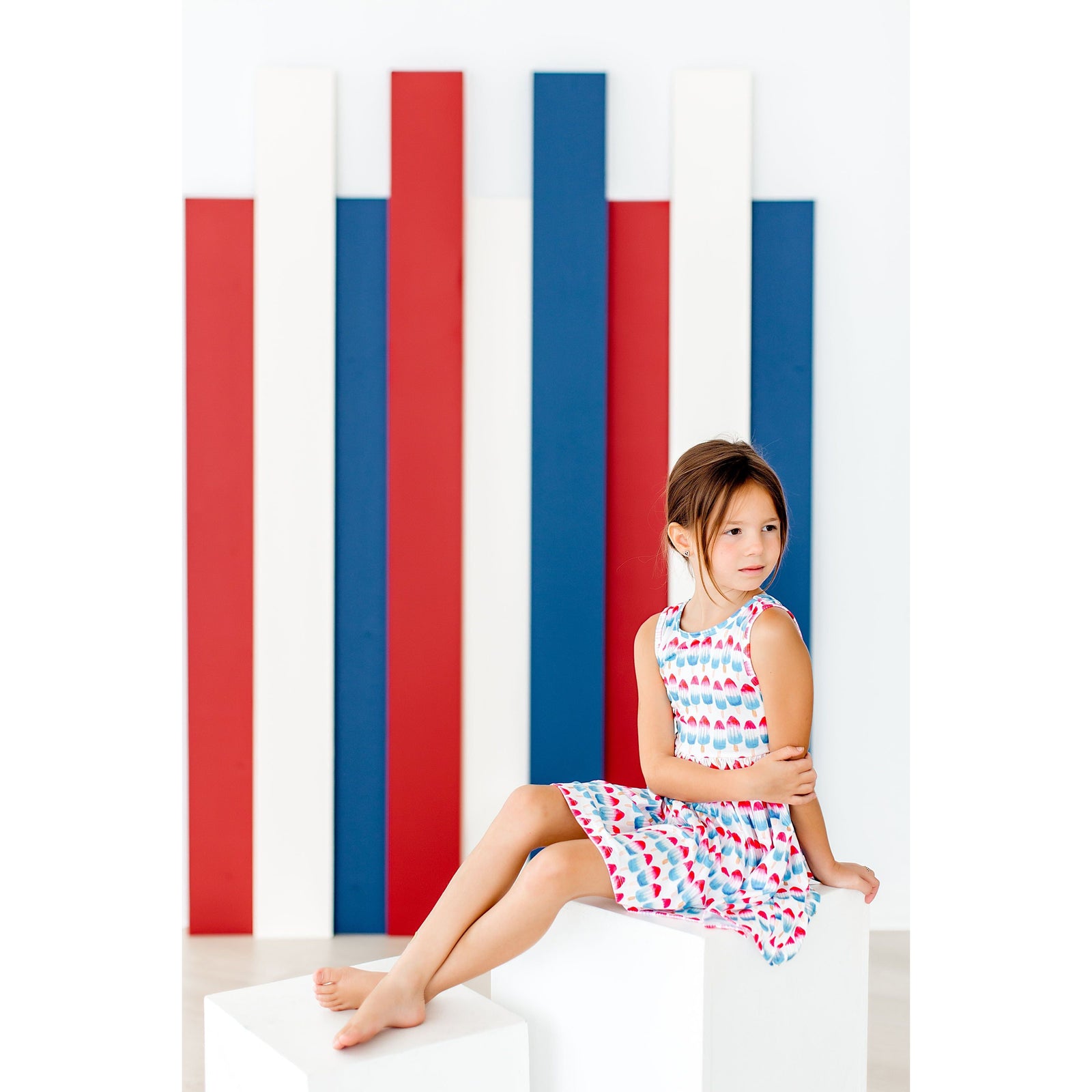 Red, White & Cute Tank Twirl Dress