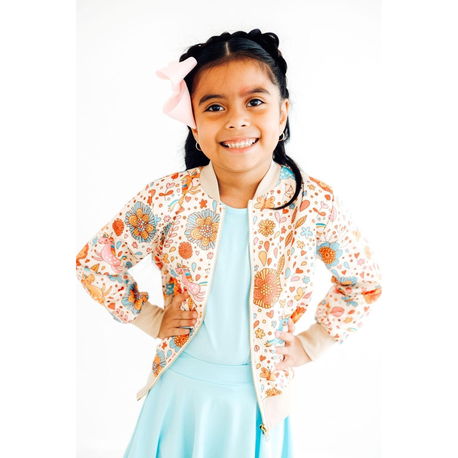 Retro Unicorns Satin Jacket
