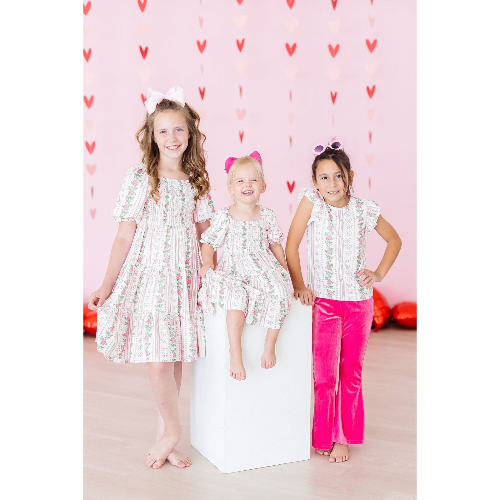 Rosebud Bows S/S Ruffle Tee