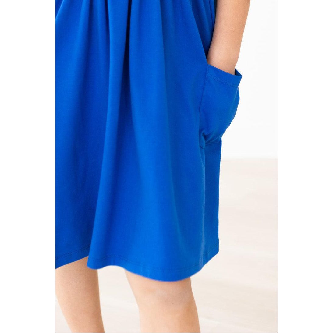 Royal Blue 3/4 Sleeve Pocket Twirl Dress
