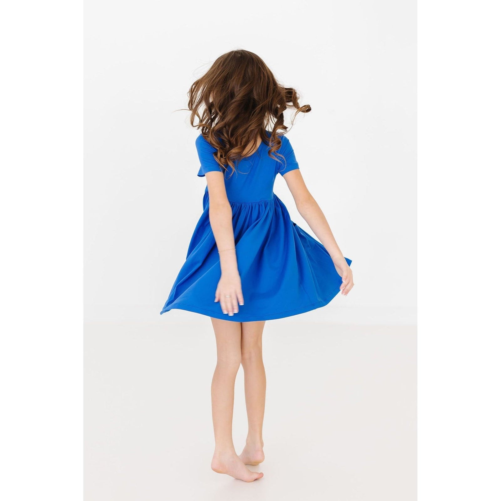 Royal Blue S/S Pocket Twirl Dress